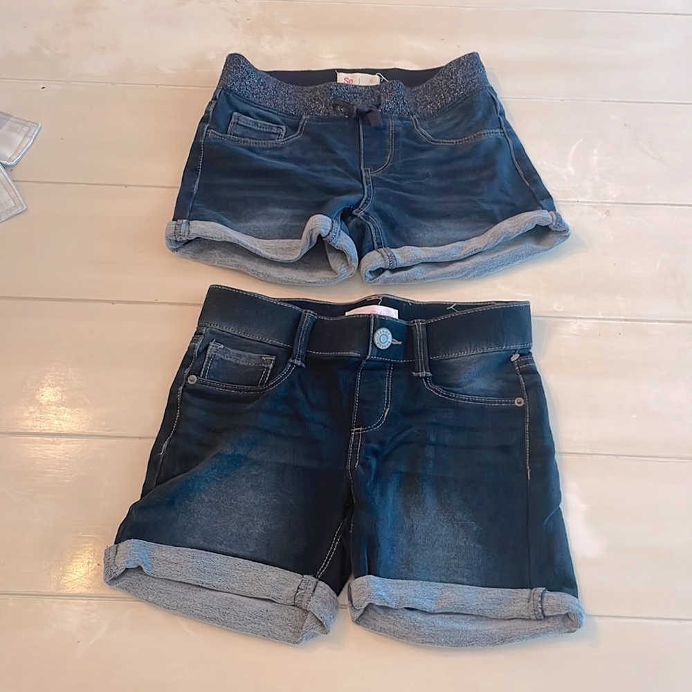 Girls Denim Jean Shorts set of 2